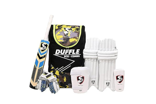 SG Full Cricket Kit with Duffle Bag:- Full Size for Man (Adult), Nylon, Multicolour