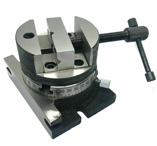 3"/80 MM PRECISION ROTARY TABLE WITH 80 MM ROUND VICE VISE & FIXING T-NUTS BOLTS agaexportworld