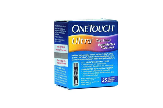 OneTouch Ultra Test Strips (25 Count, Multicolor)