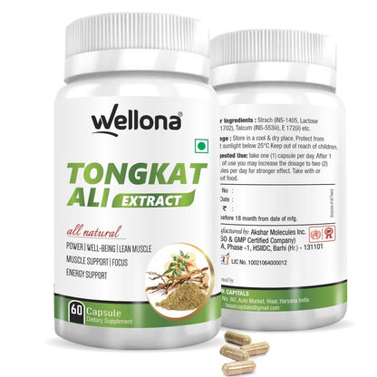 TongkatAli Longjack Root Extract Herbal 60 Cap