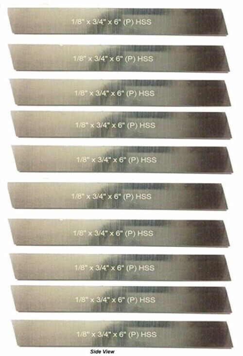 Set of 10 HSS Blades 1/8" x 3/4" (Wide) x 6" (Long) Parting Cut Off Tool Holder agaexportworld