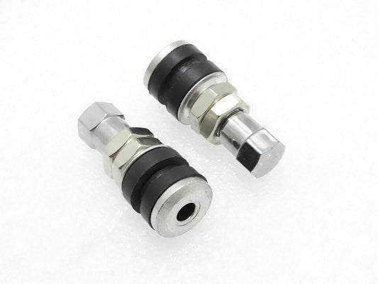 Tubeless Steel Tyre Valve Bolt With Dust Cap Pair Fits Royal Enfield