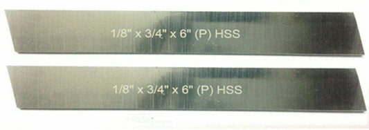 Juego de 2 brocas para cuchillas de tronzar o cortar HSS 1/8"x 3/4" (ancho) x 6" (largo) agaexportworld