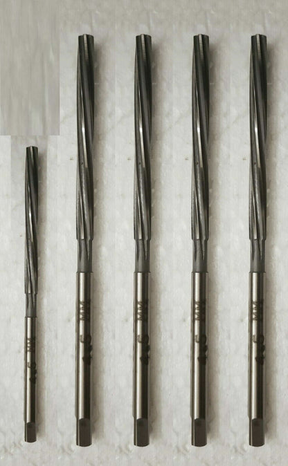 Combo de escariador de guía de válvula HSS, 3 mm, 4 mm, 4,5 mm, 5 mm, 5,5 mm de diámetro, flauta en espiral extra larga agarxportworld